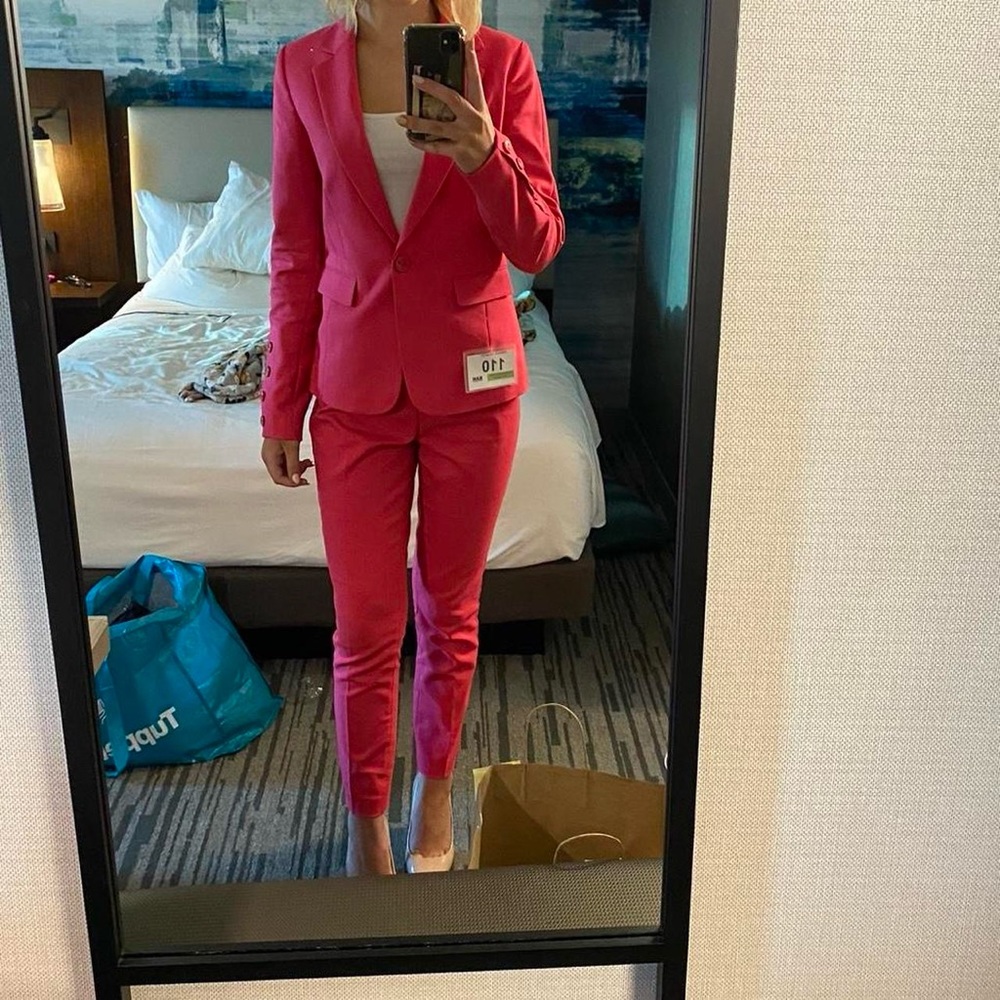 pink suit
